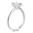 thumbnail image 3 of Wellingsale Ladies Solid 14k White Gold Polished CZ Cubic Zirconia Princess Cut Engagement Ring - Size 9, 3 of 6