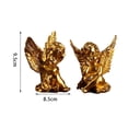 thumbnail image 2 of serony 2x Cherubs Angels Statue Resin Decor for Desktop Garden Living Room Gold, 2 of 9