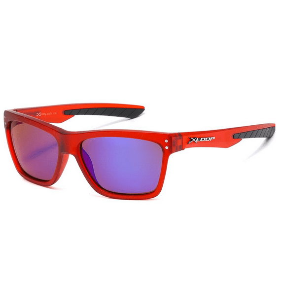 Xloop Retro Sport Orange w Blueish Lens Cycling Fishing Golfing SUNGLASSES