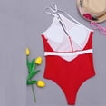 thumbnail image 3 of PENGXIANG Womens One Piece Swimsuits Chest Cut Out Asymmetric Monokinis Swimwear Tummy Control Bathing Suits, 3 of 8