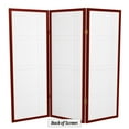thumbnail image 6 of Red Lantern 4 ft. Short Double Cross Shoji Screen - Rosewood - 3 Panels, 6 of 6