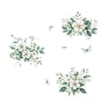 thumbnail image 2 of Pegatinas de pared con diseño de mariposas y flores, manualidades decorativas, decoración del hogar, para TV, fondo, armario, sala de estar, guardería, 2 of 9