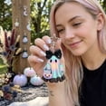 thumbnail image 4 of Bow Ghost Acrylic Hanging Charm 2D Flat Halloween Decor Pendant Multi Style For Backpack Christmas Tree Home Party Holiday Scene Ornament.A, 4 of 8