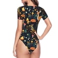 thumbnail image 3 of Uemuo Forest Elf Pattern Women's One Piece Short Sleeve Swimsuit Rash Guard Surfing Modest Quick-drying Swimsuit Beach Essentials-XX-Large, 3 of 9