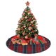 thumbnail image 4 of Falda para árbol de Navidad a cuadros del clan Thomson, suave y divertida, decoración navideña de granja con cuello para árbol de Navidad, 48", 4 of 4