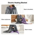 thumbnail image 2 of Portable USB Heated Shawl, Heated Throw Blanket, Winter Blanket Charging Heating Blanket Lunch Break Nap Plus Velvet Warm Heating Shawl, 59*34'' USB Operated Camping Heated Blanket, 2 of 9