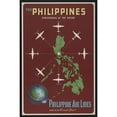 thumbnail image 2 of Walther-Boland Associates 11x14 Black Ornate Wood Framed Double Matted Museum Art Print Titled: The Philippines, Crossroads of the Orient Philippine Air Lines, Route of the Orient Star (1930, 2 of 5