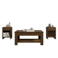 thumbnail image 3 of Home Design Magnolia 3-Piece Coffee Table Set with Lift-Top Coffee Table and 2 End Tables, Hidden Storage, Modern Living Room, Brown, 3 of 12