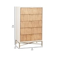 thumbnail image 5 of Chest with 5 Corrugated Panel Drawers and Metal Base, White- Saltoro Sherpi, 5 of 6