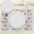 thumbnail image 3 of Ambesonne Shabby Flora Place Mats Set of 4, Roses and Violets, Standard Size, Multicolor, 3 of 6