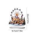 thumbnail image 3 of Christmas Desktop Decorations - Acrylic Standee with Tree & Carousel Print for Holiday Home or Office Decor, 3 of 6