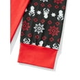 thumbnail image 6 of Christmas Family Pajamas Matching Set, Long Sleeve Deer Print T-shirt with Snow Print Pants Sleepwear Loungewear, 6 of 10