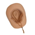 thumbnail image 7 of Gustave Straw Cowboy Hat for Women Men Wide Brim Fedora Sun Hat Shapeable Western Cowgirl Hat Summer Beach Hat with Windproof Chin Strap - Khaki, 7 of 7