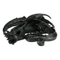 thumbnail image 5 of Medieval Fantasy Horned Black Soma Dragon At Repose Collectible Figurine 11"L, 5 of 9