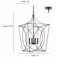thumbnail image 6 of 4000-PMG Millennium Lighting Tracy - 4 Light Pendant-30.5 Inch Tall and 18 Inch Wide-Painted Modern Gold Finish    -Traditional Installation, 6 of 16