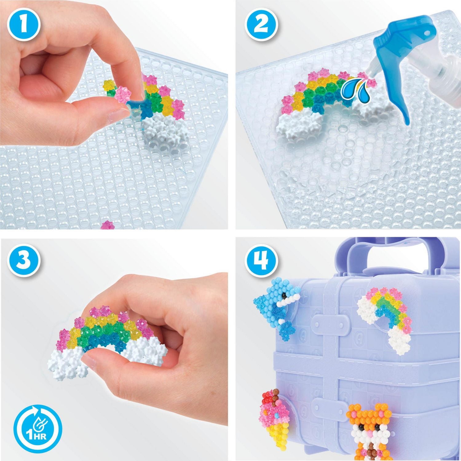 Aquabeads Mega Bead Trunk Recharge Pack, Kit de recharge de perles d'art et d'artisanat pour enfants – plus de 3 000 perles incluses