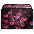 thumbnail image 1 of UNICEU Valentine's Day Toaster Dust Cover Protector Compatible with 2 Slice Butterfly Heart Print Heat-Resistant Dust Protection Anti-scratch Home Kitchen Decor, 1 of 7