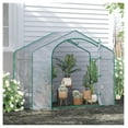 thumbnail image 2 of Portable Walk-in Greenhouse 6x3x5 ft - Steel Frame, Plastic Cover - Garden Hot House for Flowers, Vegetables, Saplings - Zipper Door, Vent, 2 of 9