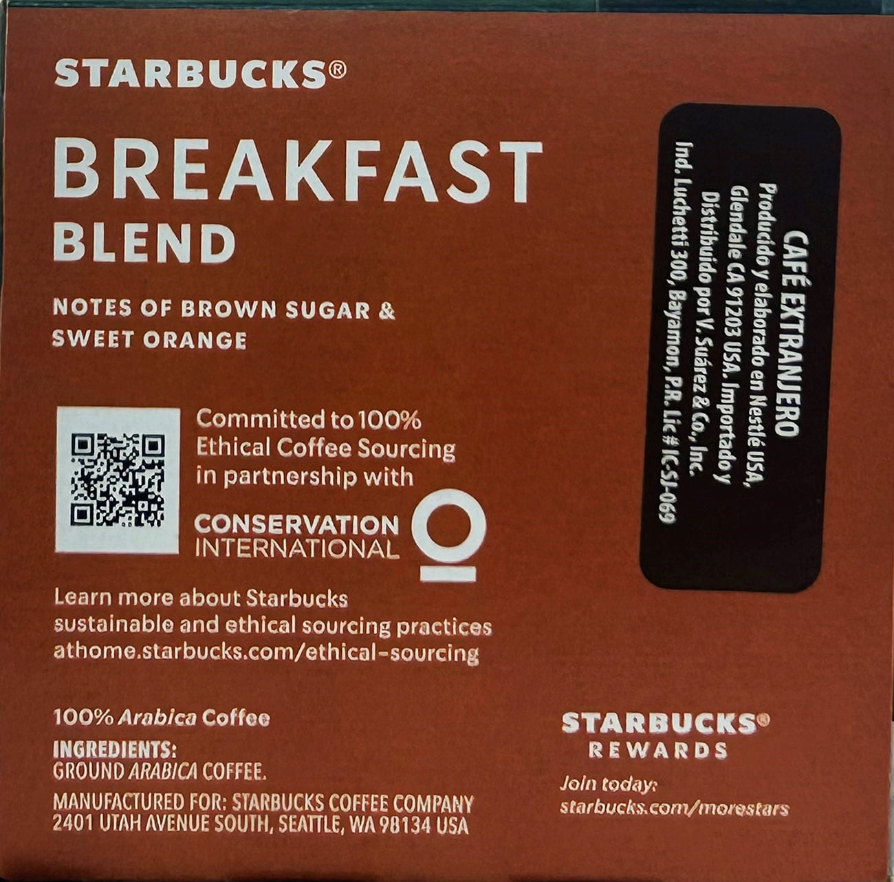 Starbucks K-Cup Breakfast Blend Coffee, 4.4 oz, 10 Pods