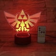 thumbnail image 4 of The Legend of Zelda Triangle 3D USB LED Night Light 7 Colors Illusion Lamp Touch, 4 of 4