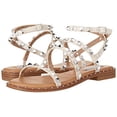 thumbnail image 4 of Steve Madden Womens Sandals Travel Bone Ankle Strap Embellished Flat Sandals Sandals (Bone, 6), 4 of 6