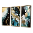thumbnail image 3 of Designart "Essence of Nature Abstract in Gold and Black I" Abstract Painting Framed Wall Art Set Of 3 - Gold Modern Frame Gallery Set For Office Decor, 3 of 6