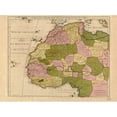 thumbnail image 2 of I''sle, Guillaume de 18x14 Black Modern Framed Museum Art Print Titled - Map of Barbary and Black Africa and Guinee, 2 of 4