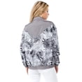 thumbnail image 2 of Ragstock Grey Monochrome Palm Print Windbreaker, 2 of 4