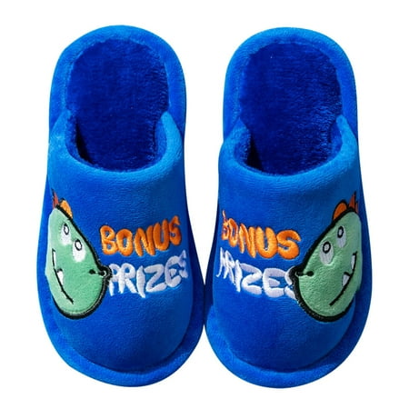 

nsendm Non Slip Size 1 Slippers Dinosaur Slippers For Girls Boys Slippers Kids Comfy House Memory Foam Slipper Kid Shoes Blue 36