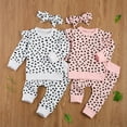 thumbnail image 3 of Douhoow Infant Girl 2Pcs Autumn Clothes Long Sleeve Polka Dot Sweatshirt Pants, 3 of 7
