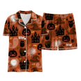 thumbnail image 6 of OJSFQUFP Girls Shorts Set Toddler Short Sleeve Print Shirts Tops Pants Outfits Button, 6 of 6