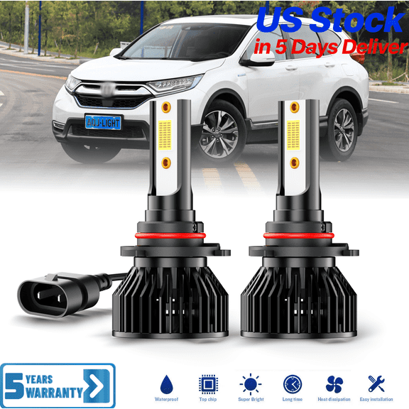 AQJ For Honda CRV CR-V 2015-2022 LED Headlight High/Low Bulbs 6000K White Combo,HB3/9005