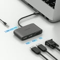 thumbnail image 2 of Lemorele TC20L USB C to HDMI Adapter, USB C to HDMI VGA Converter,4K Dual HDMI Dock USB C Hub To HDTV Adapter, for Windows/MacOS/Android Laptop, 2 of 9