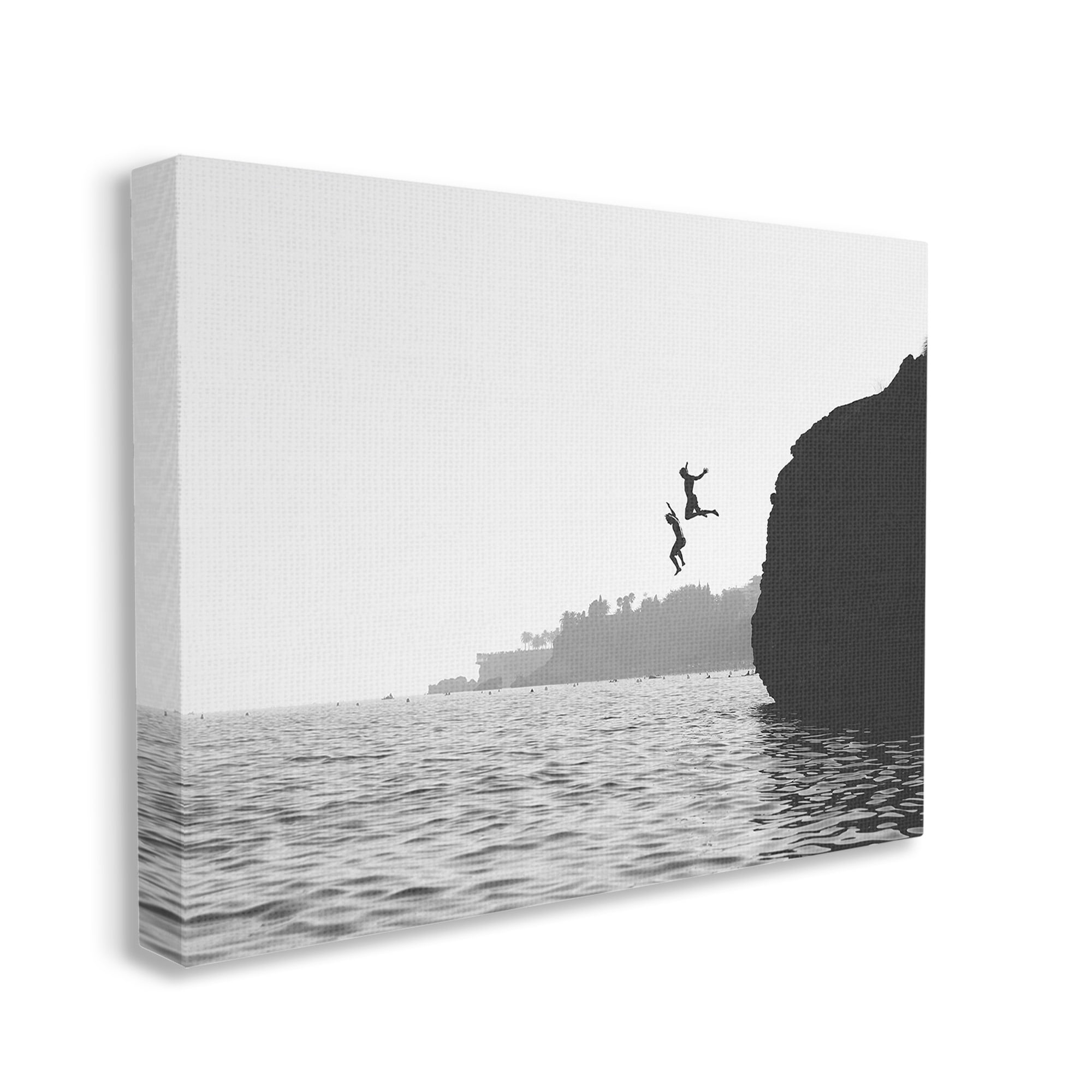 Stupell Industries Diving Ocean Cliff Landscape Photography Gallery Wrapped Canvas Art Print Wall Art, 40 x 30