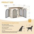 thumbnail image 5 of Hzuaneri 44.1" Wooden Dog Crate Furniture, Indoor Dog Cage for Medium to Large Dog, Decorative Pet House Side End Table TV Stand, Chew-Resistant, White Brown, 5 of 10