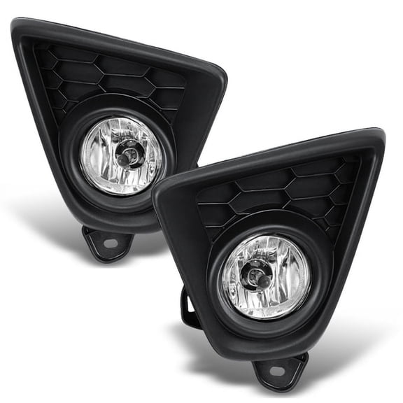 AKKON - For 13-16 Mazda CX5 CX-5 KE SUV Black Bezel Clear Lens Bumper Driving Fog Light W/ Switch   Bulbs