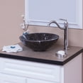 thumbnail image 6 of Novatto NOSV-CM Coffee Marble Natural Stone Vessel Sink, Brown with White Veining, 17-Inch Diameter, 6 of 7
