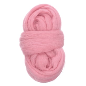 Pink Wool Roving - 8 Colors 55g Needle Felting Wool For Crafting, Spinning & Sewing (Includes White)