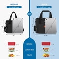 thumbnail image 2 of Reusable Lunch Box for Men/Women - Insulated Lunch Bag Leakproof Lunchbox for Work Office Picnic Beach - Freezable Lunch Cooler Bag with Adjustable Shoulder Strap - Black, 2 of 8