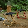 thumbnail image 3 of Tabouret de Camping Pliable en Alliage d'Aluminium Léger de Qualité Supérieure – Chaise Portable Robuste pour la Pêche en Plein Air, la Randonnée, les Voyages et l'Entraînement, Conception Compacte Gain de Place, Construction Robuste, Doré (Grand, 3 of 6