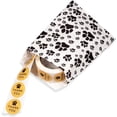 thumbnail image 2 of N 20 Bags of our Decorative Flat Paper Gift Bags - Paw-Print Pattern on Brown or White Kraft Bags - for Sales/Treats/Parties Cookies/Gifts White, 4" x 6", 2 of 6