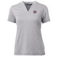 thumbnail image 2 of Women's Cutter & Buck Heather Gray Texas A&M Aggies Forge Blade V-Neck Top, 2 of 3