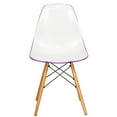 thumbnail image 6 of LeisureMod Dover Plastic Molded Dining Side Chair – Modern Design, Ergonomic Comfort, Stylish Home Décor, Easy to Clean, Versatile for Dining Room, Kitchen, and Office (White Purple), 6 of 7