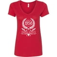 thumbnail image 3 of Inktastic Born in 1956 Limited Edition Women's V-Neck T-Shirt, 3 of 5