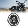 thumbnail image 2 of Luz de motocicleta Abanopi faro LED 5.75 pulgadas con patrón de calavera y señal de giro, 2 of 8