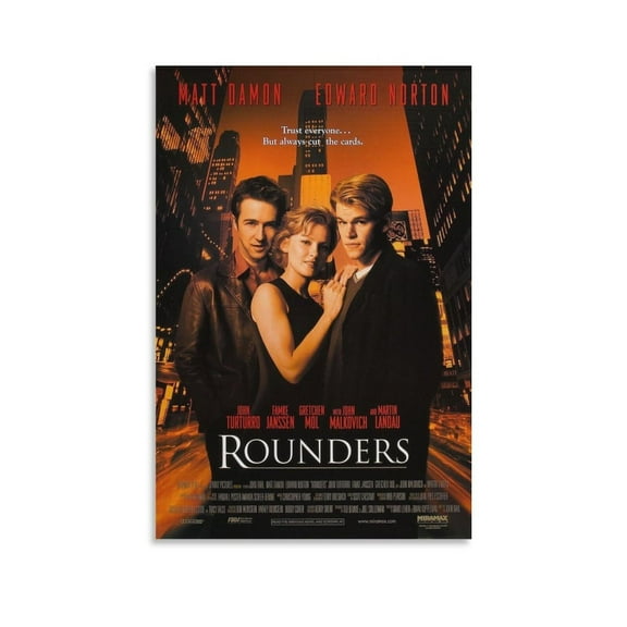 Rounders Movie Poster Poster Decorative Painting Canvas Wall Art Living Room Posters Bedroom Painting