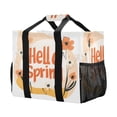 thumbnail image 2 of Large Hand-Held Storage Bag Kitchen Reusable Grocery Bags， Travel Tote Bags， Waterproof Tote，Laundry Bag，Beach Bag， Pool Bag Hello Spring Pattern, 2 of 8