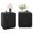 Black-2 Drawers, variant on Bestier Black Nightstands Set of 2 with Charging Station,Modern Bedside Table End Table with Storage Drawer & Open Shelf for Bedroom Living Room Dorm Office