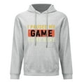 thumbnail image 3 of I Paused My Game To Be Here Funny Gaming Hoodies for Men Women, Graphic Pullover Hoodie Sweatshirt with Long Sleeves, Sizes S-5XL, Gray, 3 of 5