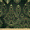 thumbnail image 2 of Ambesonne Art Deco Fabric by the Yard, Geometrical Lines Style, 3 Yards, Charcoal Grey Mustard, 2 of 5